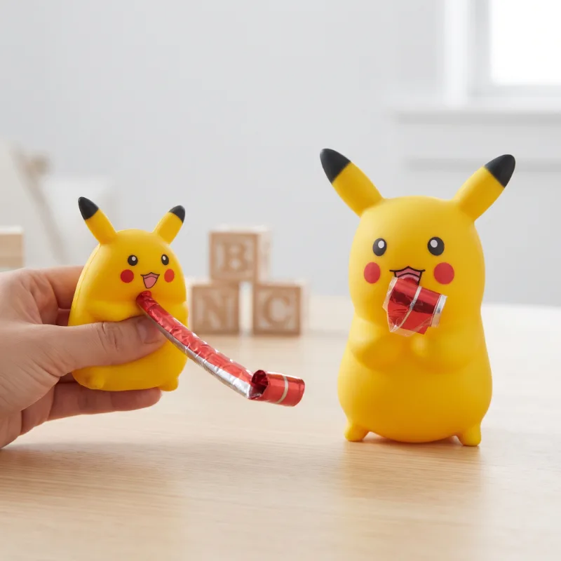 Düdüklü Pikaçu Tasarımlı Squishy - 12'li Paket - Sesli Oyuncak