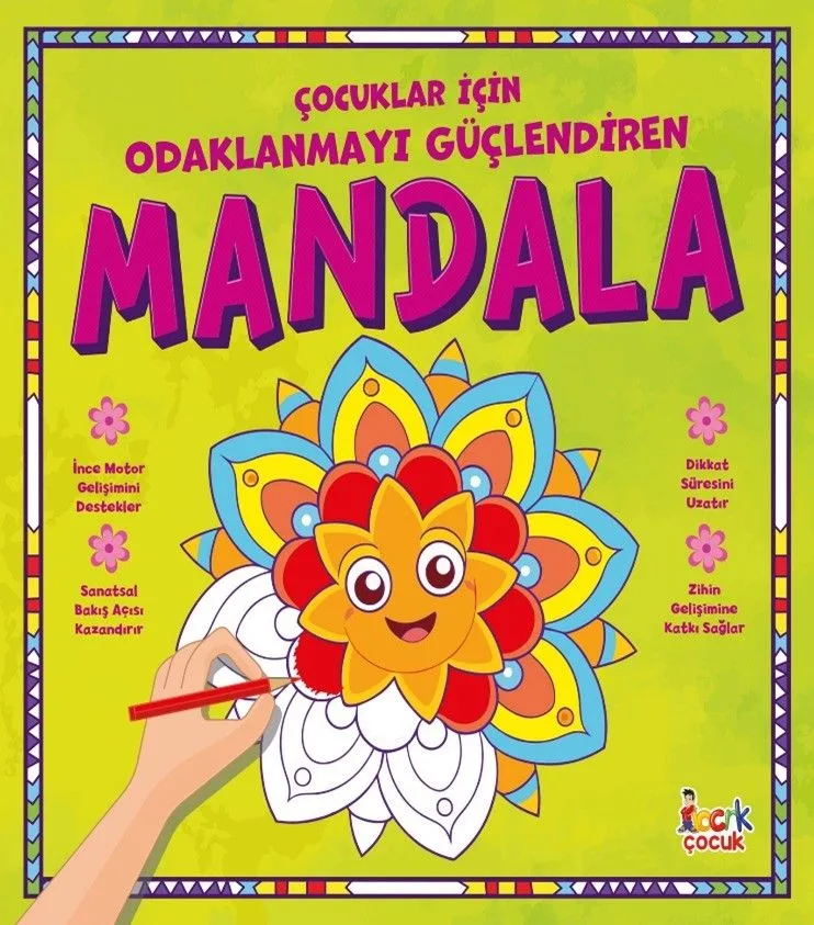 Çocuklar İçin Odaklanmayı Güçlendiren Mandala - Bıcırık Yayınları