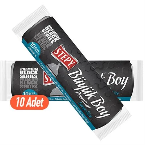 Stepy 65x80 Büyük Boy Çöp Poşeti 10"lu 2020103