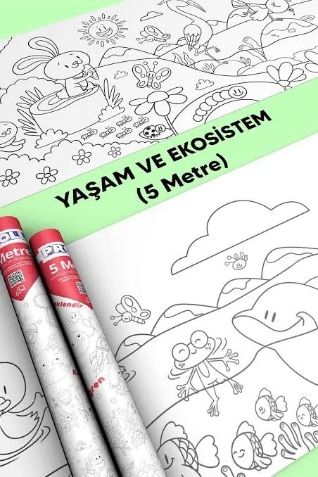 Proll 500cm X 60cm Eko Sistem Dev Boyama Kağıdı