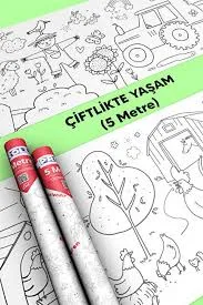 Proll 500cm X 60cm Çiftlik Hayatı Dev Boyama Kağıdı