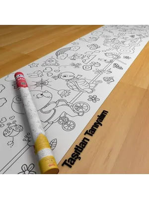 Proll 200cm X 30cm Taşıtlar Dev Boyama Kağıdı