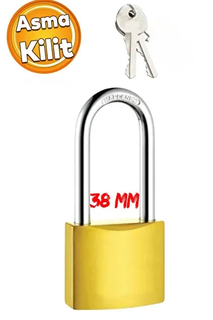 Gold Uzun Tip 38mm Asma Kilit