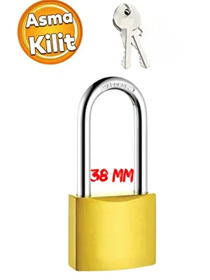 Gold Uzun Tip 38mm Asma Kilit