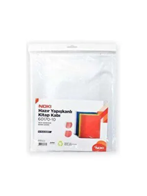 Noki Hazır Defter Kaplığı Şeffaf Yapışkanlı 10"lu 60160-10