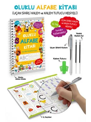 Oluklu Alfabe Kitabı (uçan Sihirli Kalem-kalem Tutucu Hediyeli) - Bigkids Yayınları