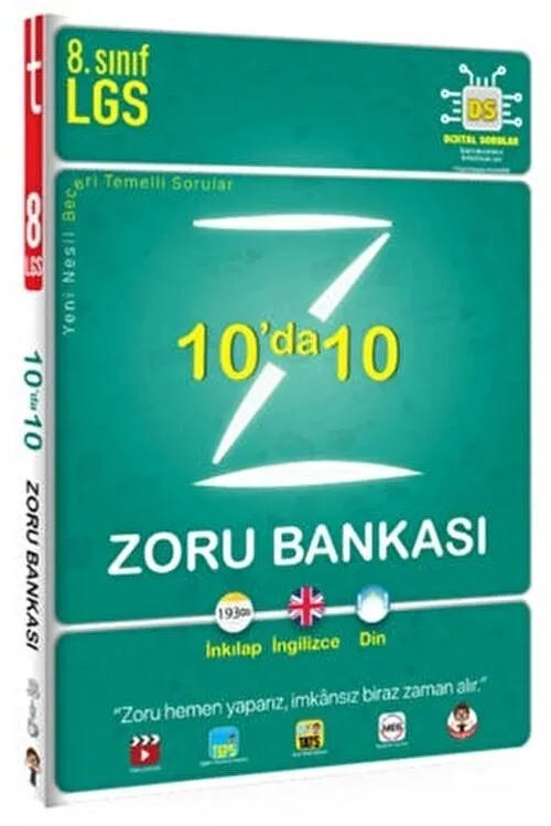 Tonguç Yay.- 8.sınıf Lgs 10'da 10 Zoru Bankası İnkılap-ingilizce-din