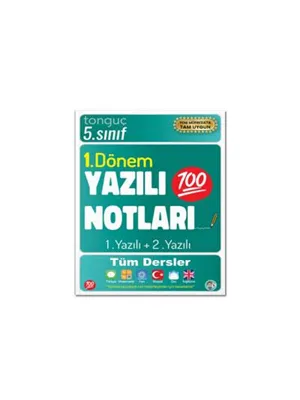 Tonguç Yay.- 5.sınıf Tüm Dersler Yazılı Notları 1. Dönem 1 ve 2. Yazılı