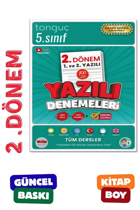 Tonguç Yay.- 5.sınıf Yazılı Denemeleri 2.dönem 1 ve 2.yazılı