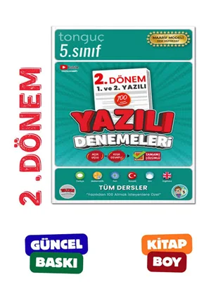 Tonguç Yay.- 5.sınıf Yazılı Denemeleri 2.dönem 1 ve 2.yazılı