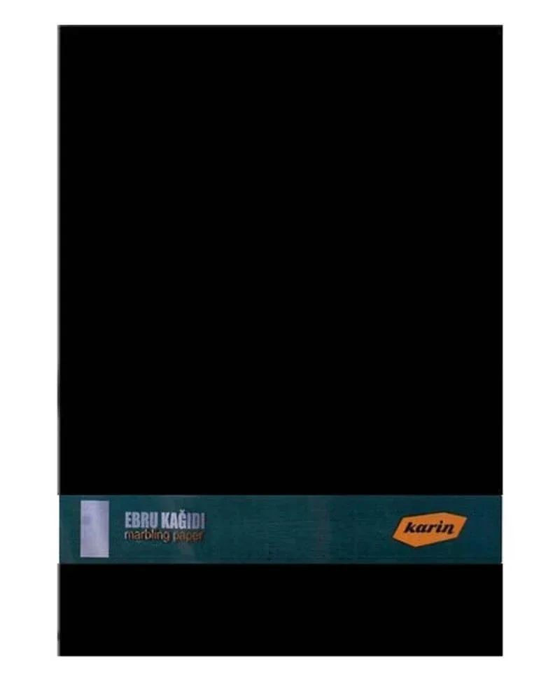 Karin 35x50 100 Gr Ebru Kağıdı Siyah 20"li