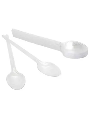 Unıversal Plastik Kaşık Şeffaf 10"lu