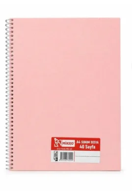 Mikro A4 Sunum Dosyası Spiralli 40'lı Md-9040