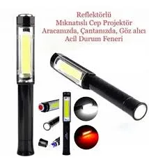Police Pe-321 Magnetli Yan Aydınlatmalı Şarjlı El Feneri