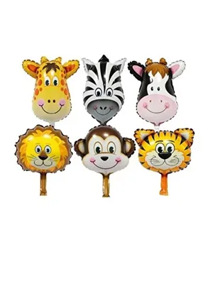 Nedi 14" (35 Cm ) Folyo Balon Safari 6 Lı