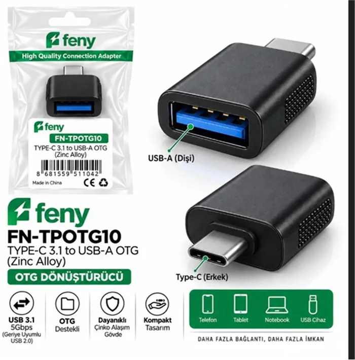 Feny Fn-tpotg10 Type-c 3.1 To Usb-a Çevirici