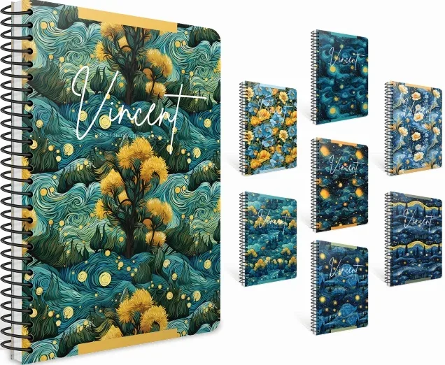 Gıpta Vincent 17x24 Sert Kapak Spiralli Defter Çizgili 80 Yp 7709