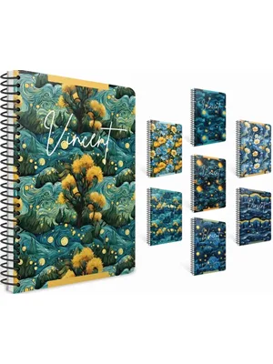 Gıpta Vincent 20x28 Sert Kapak Spiralli Defter Kareli 80 Yp 7707