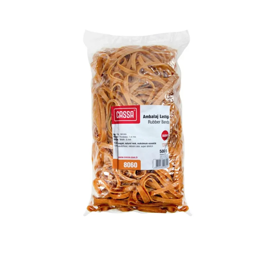 Cassa Geniş Ambalaj Lastiği Kauçuk 500 Gr 64/6 Mm 8060