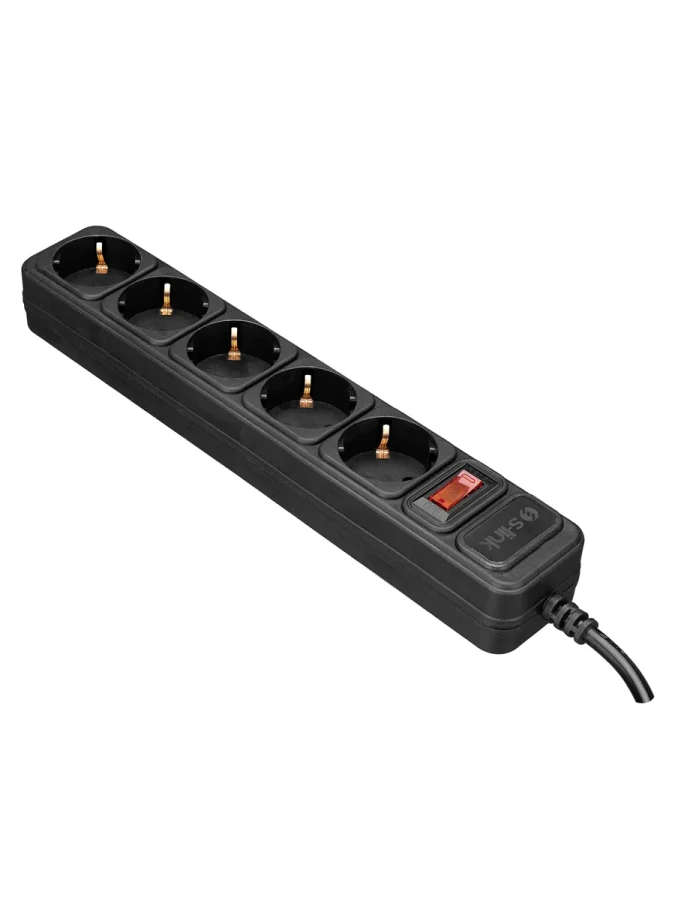 S-link Spg3-j 1.5 Metre Akım Koruyuculu Grup Priz Siyah