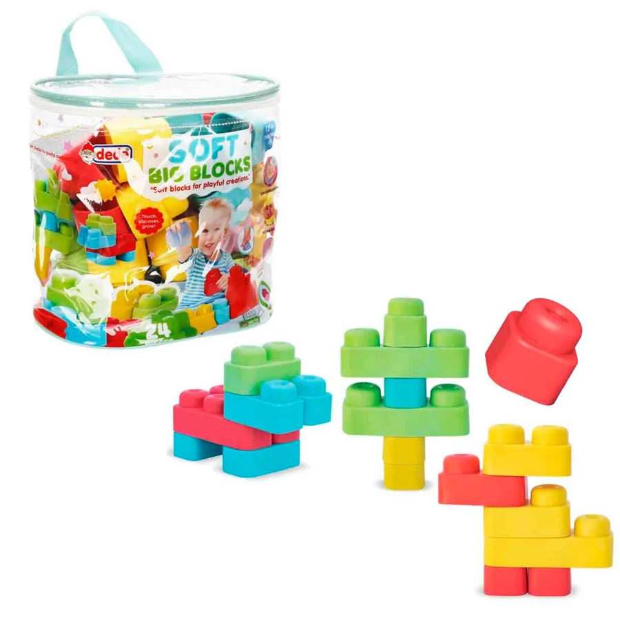 Dede 24 Parça Yumuşak Soft Big Bloklar Çantalı 04008