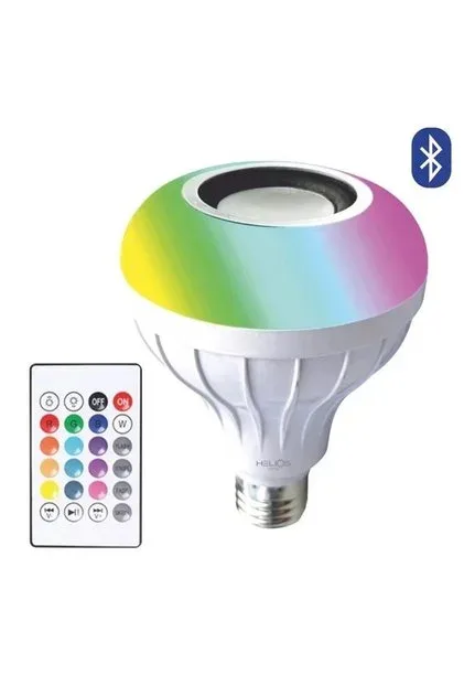Rutter 9w Rgb Bluetoothlu Kumandalı Müzik Çalar Ampul