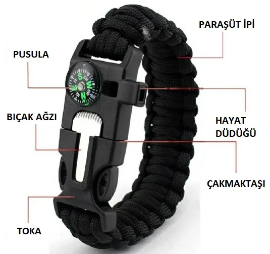 Çok Amaçlı Hayatta Kalma Bilekliği