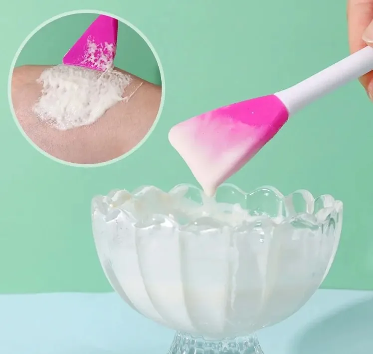 Silikon Yüz Temizleme Fırçası ve Maske Uygulama Spatulası