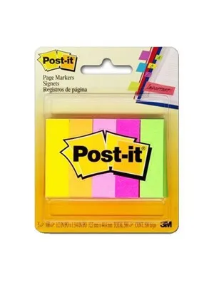 3m Post-it 25x76 Mm Yapışkanlı İşaretleme Kağıdı 3 Renk 3x100 Yp 671-3