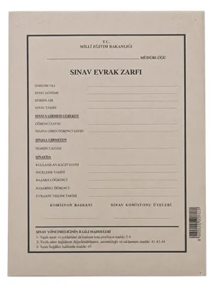 Gülpaş 26x35 90 Gr Sınav Kağıdı Zarfı
