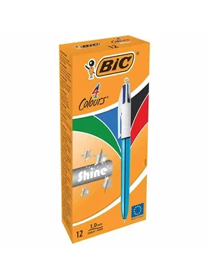 Bic 4 Colours Shine Tükenmez Kalem Mavi 982874