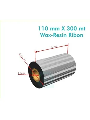 Ermet 110x74mt Wax Resin Ribbon