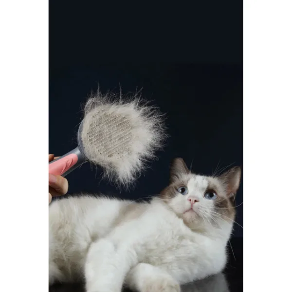 Otomatik Tuşlu Kendini Temizleyen Kedi Köpek Tarağı