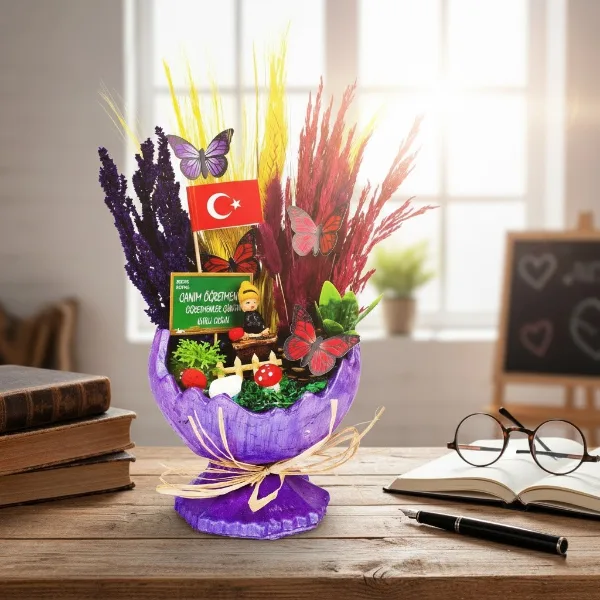 Küçük Kırık Yumurta Teraryum - Öğretmenler Günü Hediyesi