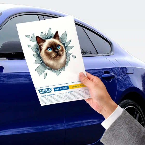 Fulcar Kedi Tasarımlı Araç Stickerı