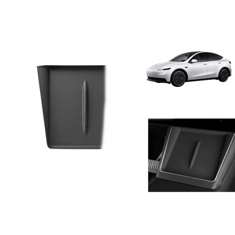 Tesla Model Y Juniper 2025+ Uyumlu Ön Konsol Kablosuz Şarj Pedi Kaymaz Silikon Matı 1 Adet Siyah