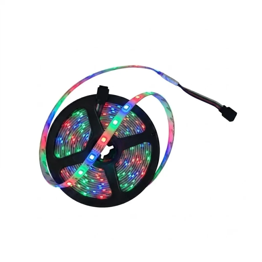 Silikonlu Dış Mekan İç Mekan RGB LED Şerit Aydınlatma Işık 5 Metre Çok Renkli RGB