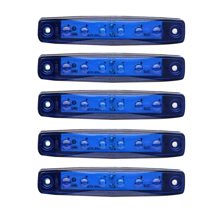 Mavi Parmak Led Dorse Lamba 6 Ledli 12-24V 5'li
