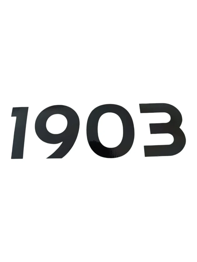 1903 Yazılı Oto Sticker Siyah 20x7cm