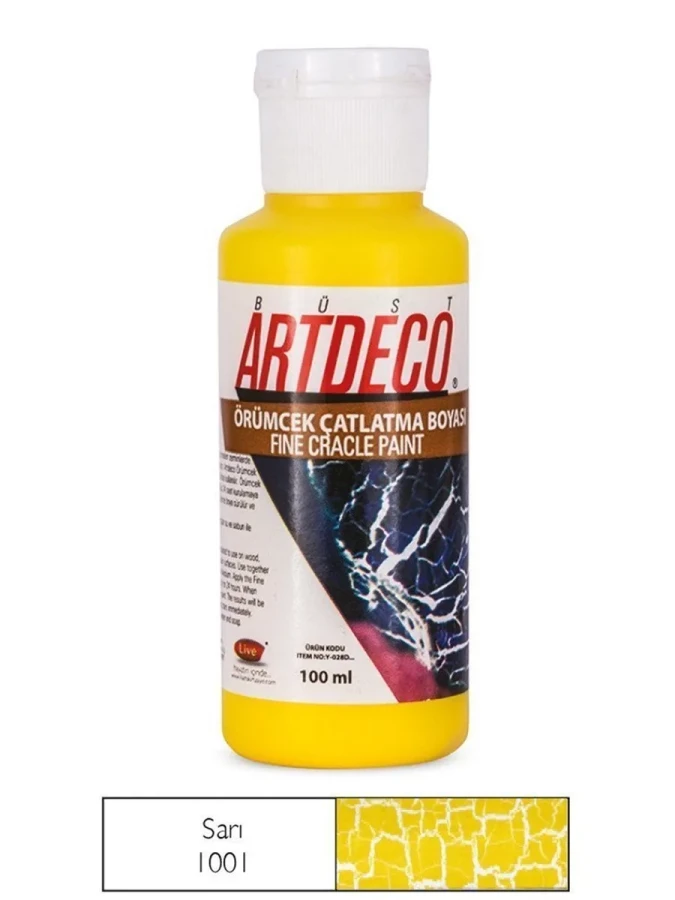 Artdeco 100 Ml Örümcek Çatlatma Boyası Sarı 28d-1001