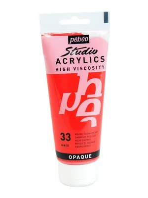 Pebeo 100 Ml Akrilik Boya Yüksek Yoğunluklu Kadmium Kırmızı 33