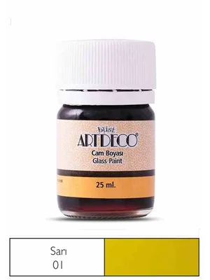 Artdeco 25 Ml Öğrenci Tipi Cam Boya Sarı 110a-01