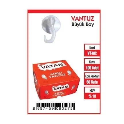 Vatan 402 Askılı Vantuz Büyük Boy