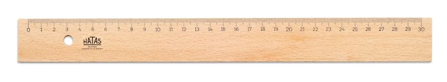 Hatas 30 Cm Cetvel Ahşap 035