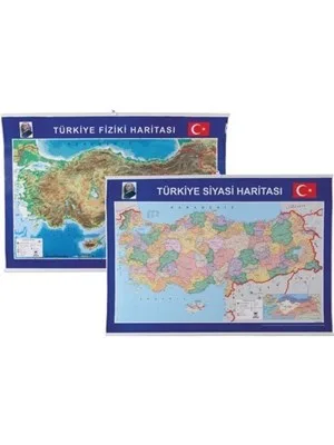 Gürbüz Türkiye Siyasi Haritası 100x140 Selefonlu Çıtalı