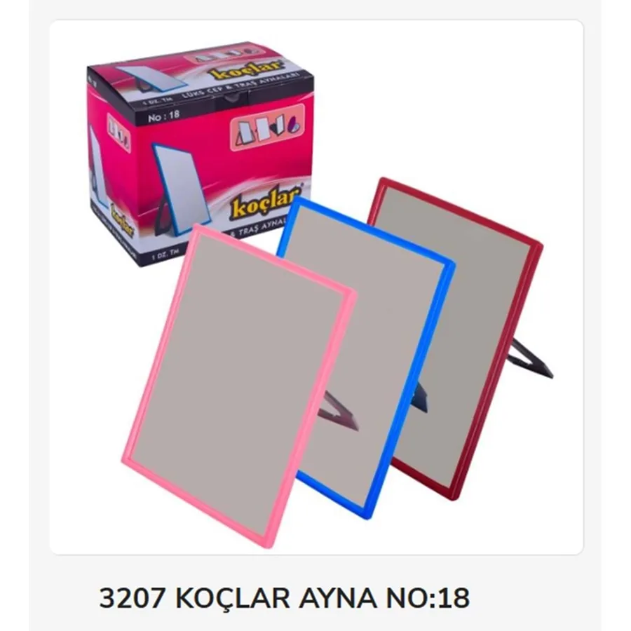 Universal 12x15 Cm Ayaklı Düz Ayna No:18