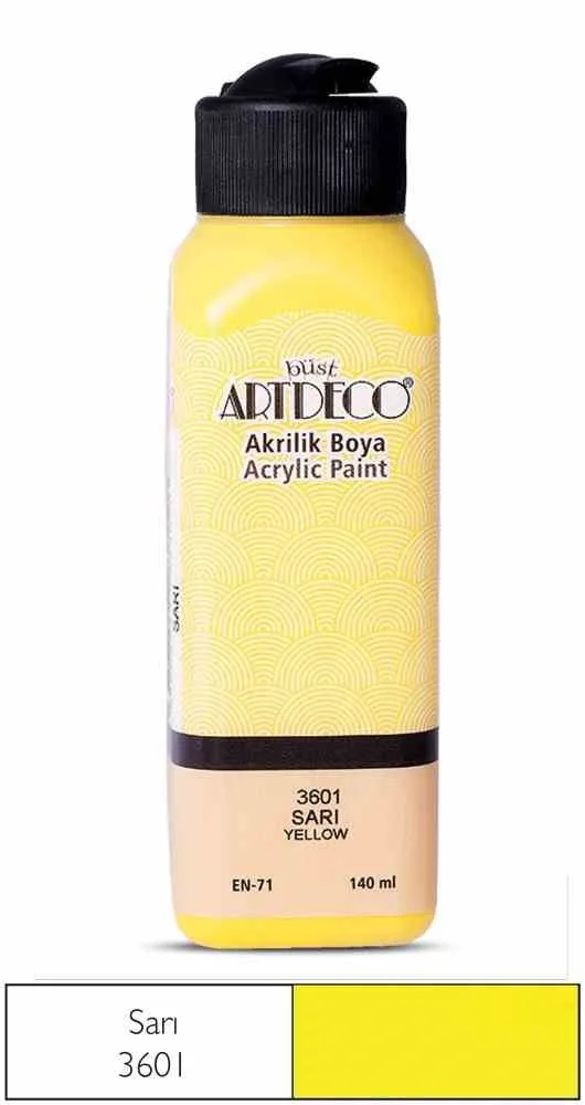 Artdeco 140 Ml Akrilik Boya Sarı 70r-3601