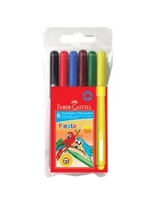 Faber Castell Keçeli Kalem 6 Lı Şablonlu