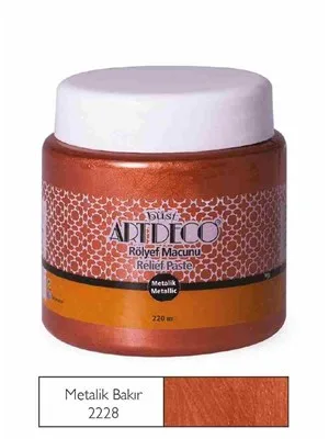 Artdeco 220 Ml Metalik Rölyef Macunu Bakır 2228