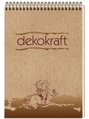 Keskin Color Dekokraft A4 Sert Kapak Spiralli Bloknot Kareli 100 Yp 144002-99